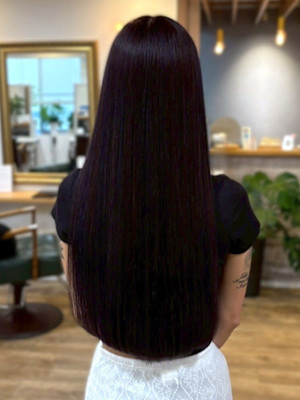 髪質改善トリートメント ストレート ダークグレージュ 透明感