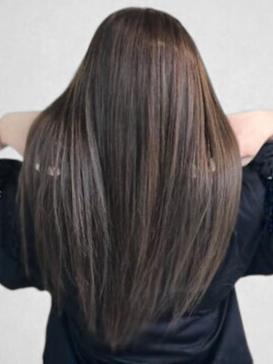 髪質改善 縮毛矯正 ストレート 透明感カラー アッシュ