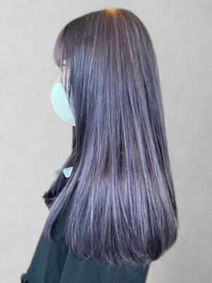 ダブルカラー ハイトーン ブリーチ アッシュパープル 美髪 
