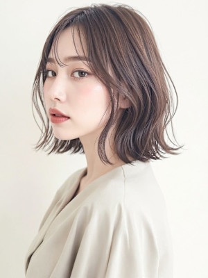 くびれカールハイライトモテ髪ウェットヘアp2　ラテグレージュ