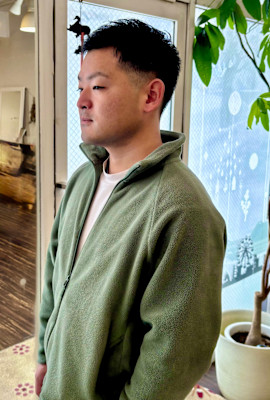 2ブロックフェード×無造作アップバングショート