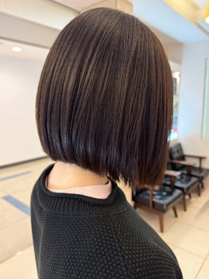 髪質改善 ショートボブ ぱつっとボブ ミニボブ 艶ストレート