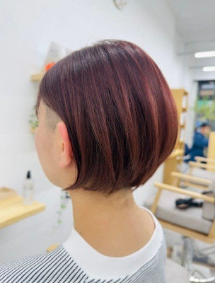レディース刈り上げショットボブ
