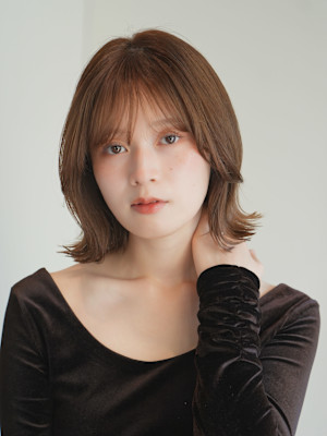 切りっぱなしショート・ボブ/絶壁解消/前髪あり/20代