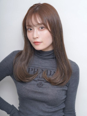 グレージュカラー ワンカール 髪質改善カラー ツヤ髪