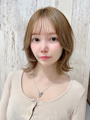 【monaco】顔周り/外ハネくびれミディ/恵比寿/広尾