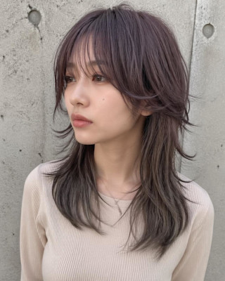 クラゲウルフ/ラベンダーグレー/カッコ可愛い系/セミロング
