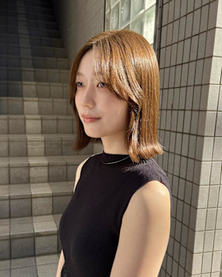 ボブ×レイヤーボブ×大人ボブ×オリーブカラー×横浜石川町