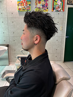 ブッダパーマ×フェード