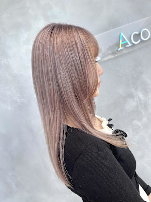 ラベンダーベージュ/ダブルカラー/ツーブリーチ