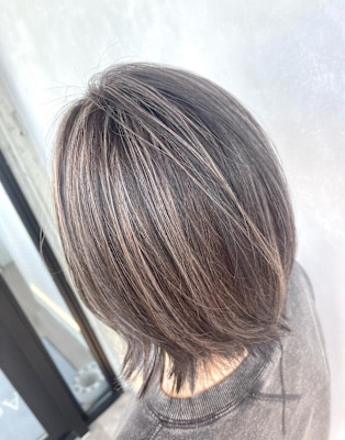 上品ハイライト/白髪ぼかしハイライト/ベージュ/グレージュ