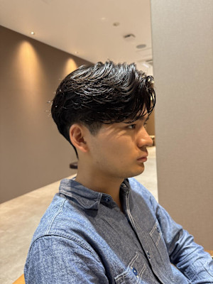 メンズカットフェザーパーマ