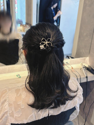 ハッシュカット/顔周りカット/ダークブラウン/シャギーカット