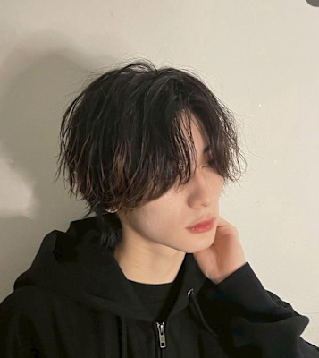 メンズウルフカット