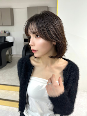 ミニウルフ/ウェットヘア/オリーブベージュ[上大岡]