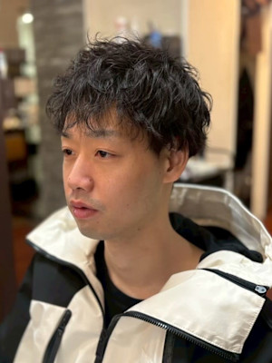 メンズパーマ/ツイストパーマ/メンズカット/銀座＜理容室＞