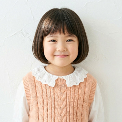 乾かすだけでまとまる♪愛されキッズ・ラウンドボブ