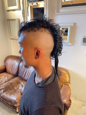 tribal design mullet デザインカット