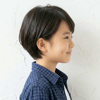 都会的キッズレイヤーショート/流しバング