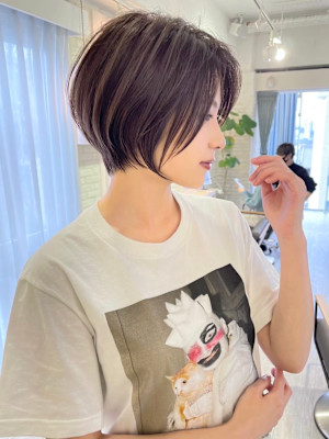 髪質改善/クールショート/イメチェン/ショートボブ前髪/柏柏