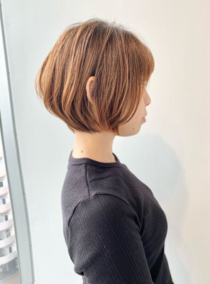 ◇大人可愛い40代50代60代丸みショート白髪ぼかし