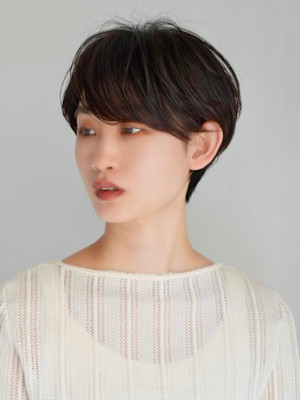 前下がりショート・ボブ/絶壁解消/前髪あり/40代/30代