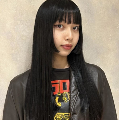 姫カット×ワイドバングでモードなブラック