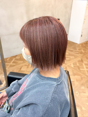 シークレットハイライトでつくるピンクベージュ