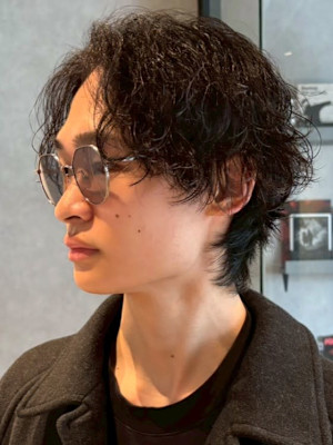ツイストスパイラルパーマ 波巻きパーマ センターパート
