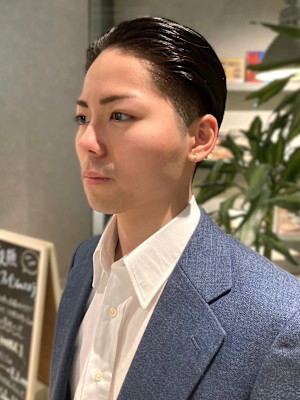 オールバック　ビジネスヘア　30代40代　爽やか　好印象