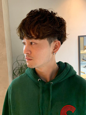 マッシュ×パーマ