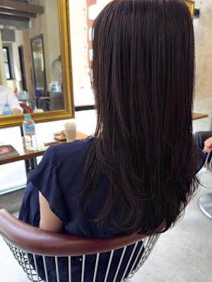 こなれネイビーロングヘア