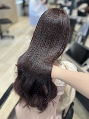 Mako ピンクブラウン ブリーチなし 透明感 銀座 東銀座