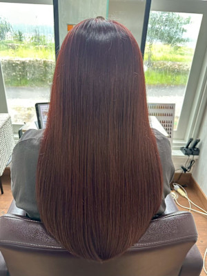 シルキーブラウン/モカブラウン/上品ヘア/髪質改善ストレート