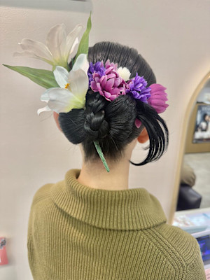 卒業式ヘアセット/カチモリ/生花