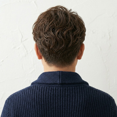 40代パパの包容力◎くせ毛風パーマ×ショコラブラウン