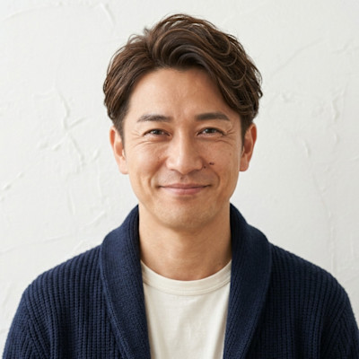 40代パパの包容力◎くせ毛風パーマ×ショコラブラウン