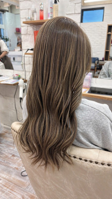 オリーブカラー/ハイライト/ナチュラル