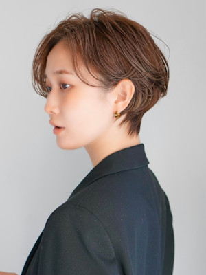 前下がりショート・ボブ/絶壁解消/前髪あり/40代/30代