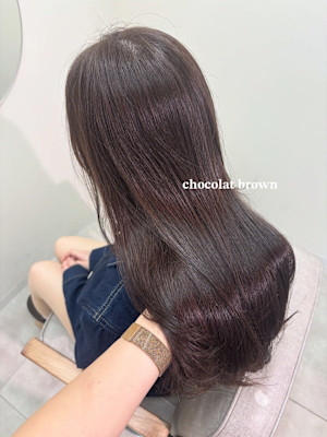 ショコラブラウン/グレージュ/レイヤーカット/髪質改善/前髪