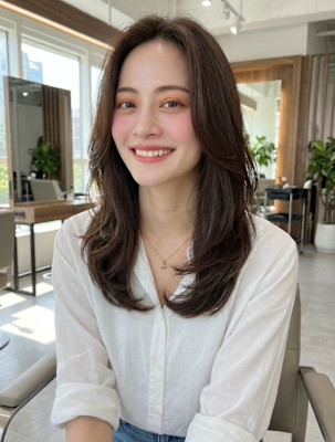 静岡/清水/富士/大人韓国風くびれレイヤーミディ