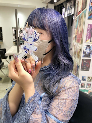 ▼夜あみ 白空こあい 推しカラー ブルーシルバー ネイビーブ