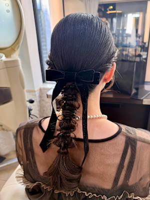 タイトな編み下ろしスタイル