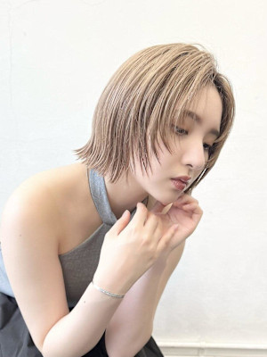 #クールショート#前髪#イメチェン#ピンクベージュ#髪質改善