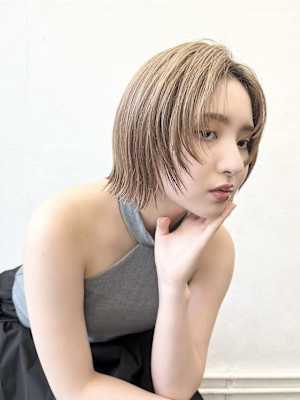 #クールショート#前髪#イメチェン#ピンクベージュ#髪質改善