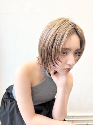 #クールショート#前髪#イメチェン#ピンクベージュ#髪質改善