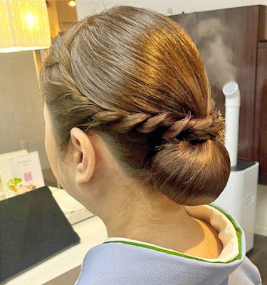 ロープ網みシニヨン