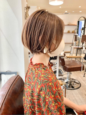 ◇大人可愛い40代50代60代ショートボブ丸みショート大鷲