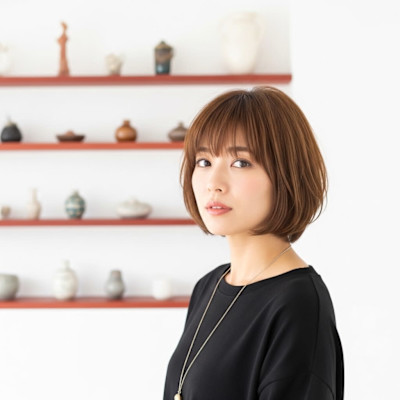 前上がりショートボブ　上福岡