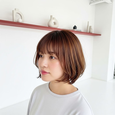 小顔ショートボブ　上福岡